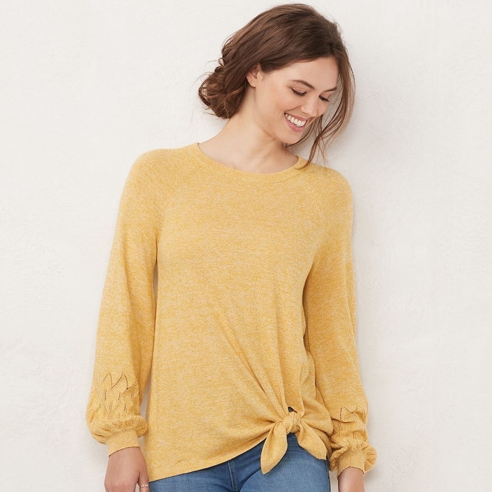 Lauren Conrad Yellow Sweater Small